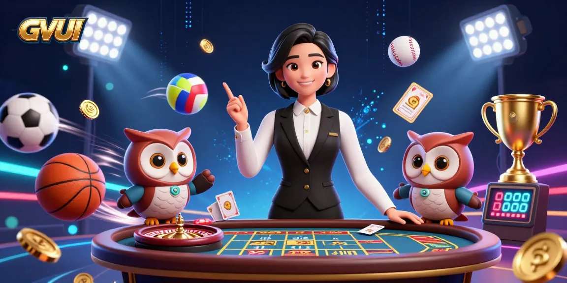 Engage thrillingly with GVUI's dynamic casino atmosphere featuring a skilled dealer and exciting game elements.