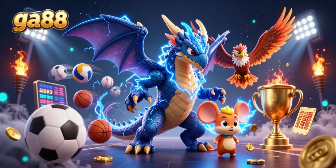 Experience the thrill of ga88 with vibrant characters and dynamic sports gambling elements.