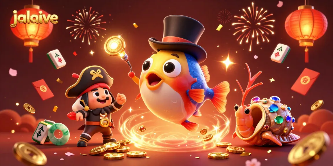 Experience the action of jalalive with dynamic characters, golden coins, and festive elements in a vibrant casino setting.