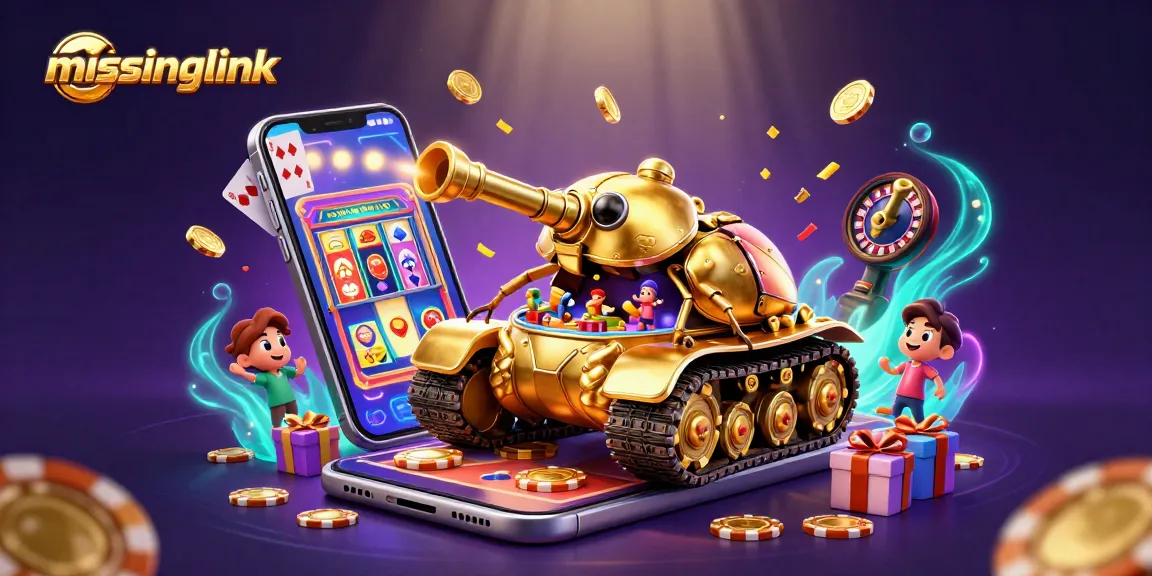 Experience thrilling wins at missinglink with a vibrant casino scene featuring animated games and rich decorations.