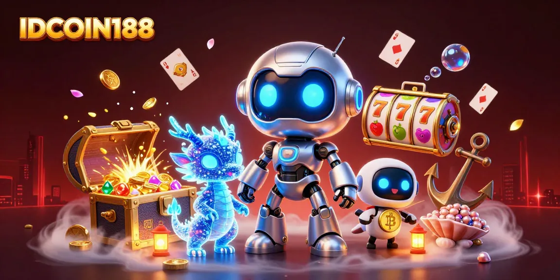 IDCOIN188 offers epic gaming adventures with a cyberpunk mascot and treasures galore.