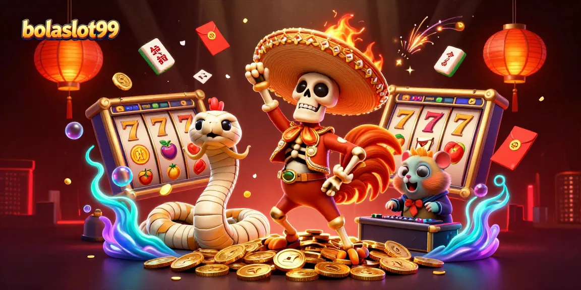 Experience the excitement at bolaslot99 with vibrant 3D casino characters celebrating jackpot wins.