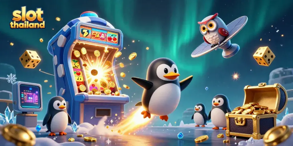 Bermain slot Thailand dengan meriah menggunakan jackpot dan karakter menarik dalam gambaran 3D yang futuristik.