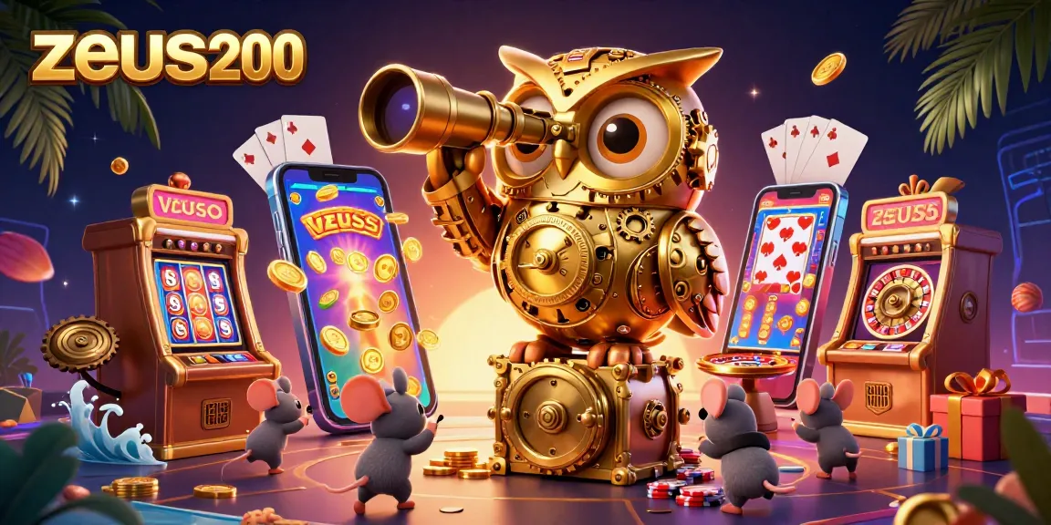 Memenangkan permainan di zeus200 dengan hiburan mewah dari burung hantu emas dan mesin slot berkilau
