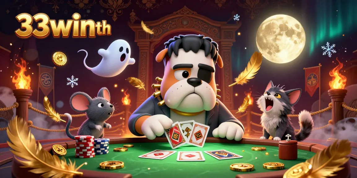 Experience thrilling gaming action at 33winth with exciting characters and lively casino elements.