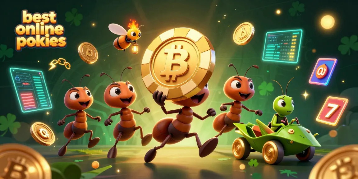 Experience the best online pokies with exciting heists and vibrant slot reels in this 3D illustration.