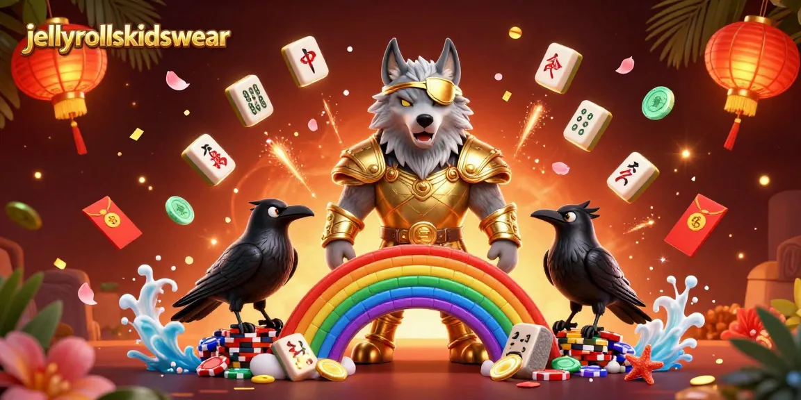 Permainan Mahjong online dari jellyrollskidswear menampilkan karakter menarik dengan elemen kasino.