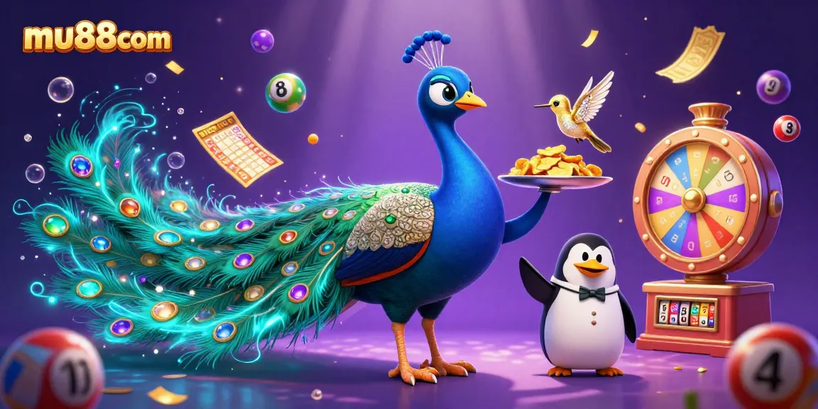 Experience the vibrant and engaging mu88com gaming adventure with colorful lottery elements and dynamic characters.