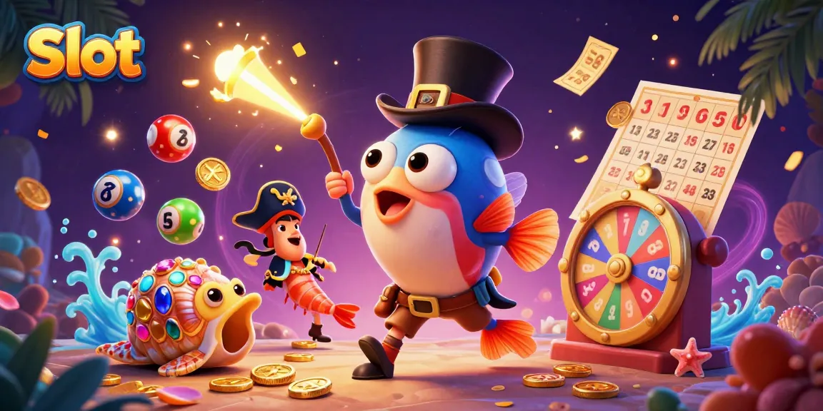 Engage in thrilling Slot gaming with a spectacular underwater casino scene featuring vibrant characters and dynamic game elements.