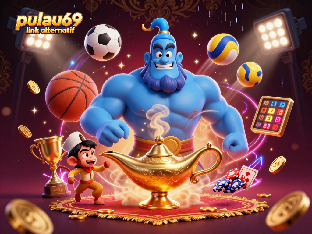 Experience the excitement of betting with pulau69 link alternatif through this engaging casino illustration.