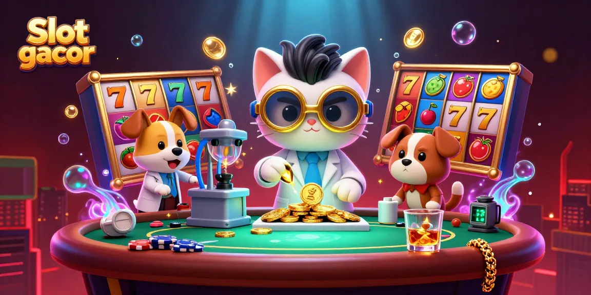 Experience Slot gacor excitement with this vibrant casino scene showcasing dynamic gaming elements.