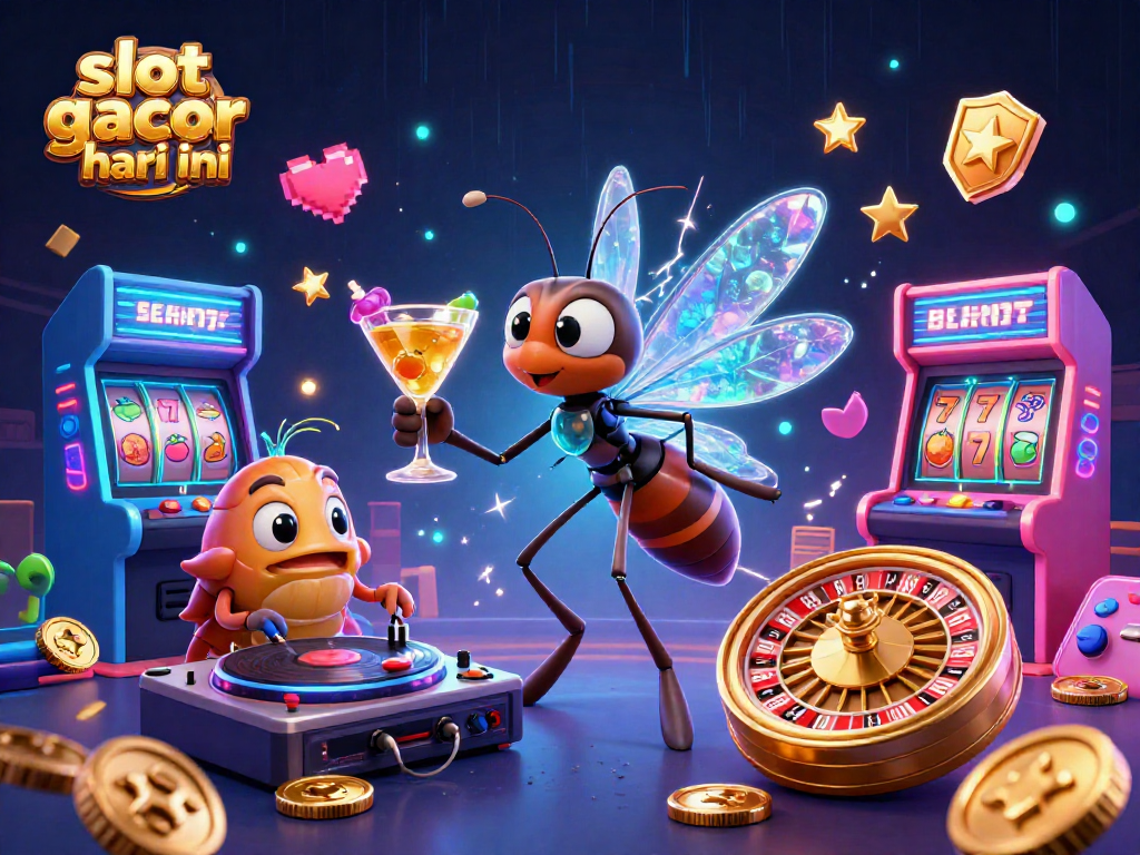 Experience slot gacor hari ini with vibrant 3D casino characters amidst dynamic gaming elements.