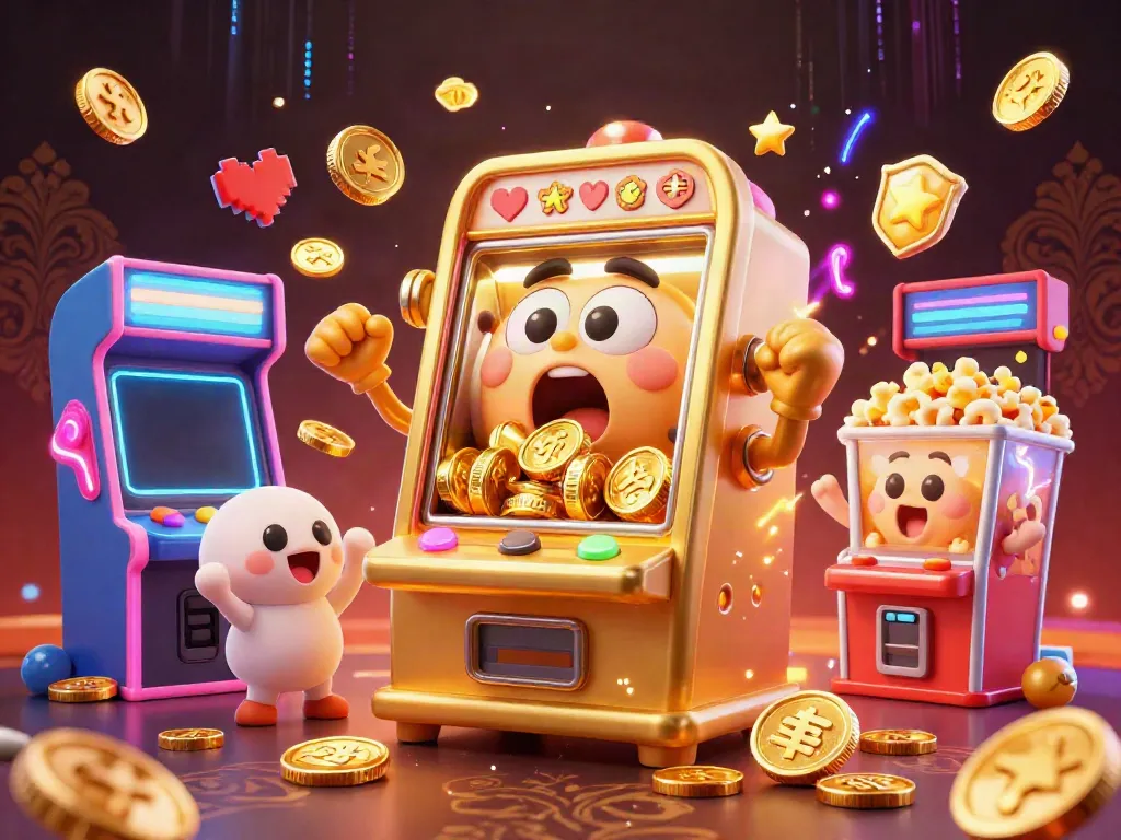 TUTITOTO slot machine hits the jackpot with coins pouring out, portrayed in a vibrant 3D scene.