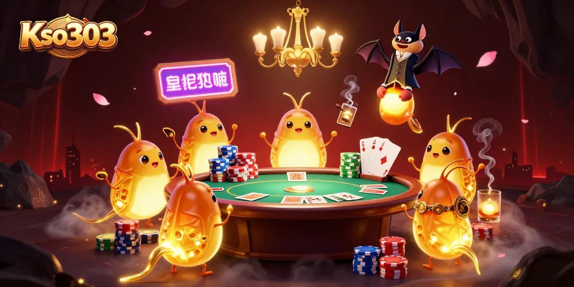 Kso303 menghadirkan pengalaman kasino dengan karakter kartun menyeramkan dan elemen poker yang meriah