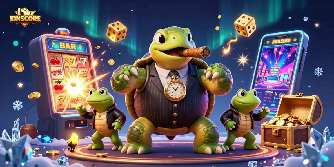 Experience thrilling gameplay at IDNSCORE with vibrant slot machines and unique casino characters.