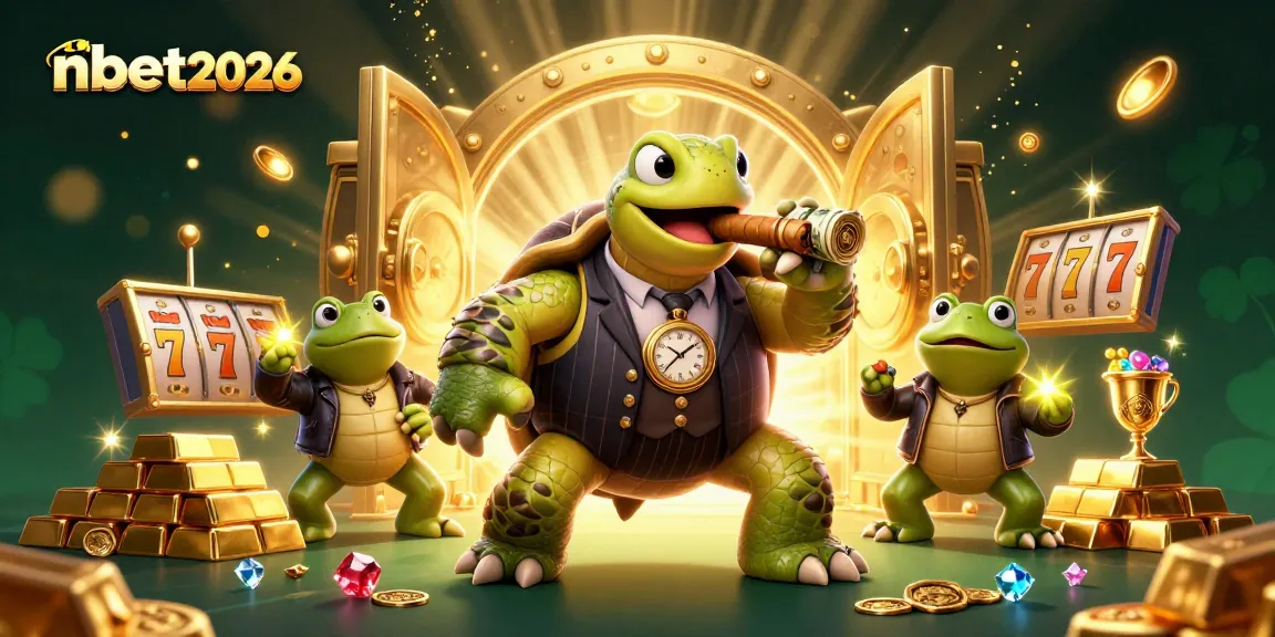 Experience thrilling gameplay with nbet2026’s dynamic casino scene featuring a snapping turtle mobster surrounded by treasures and exciting slot elements.
