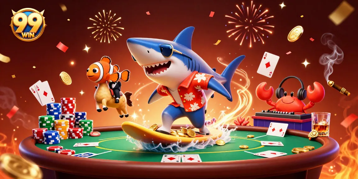 Experience the thrill of 99WIN with lively characters and an exciting casino atmosphere.
