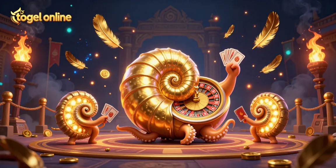Experience togel online action as a giant nautilus roulette wheel spins with fiery elements.