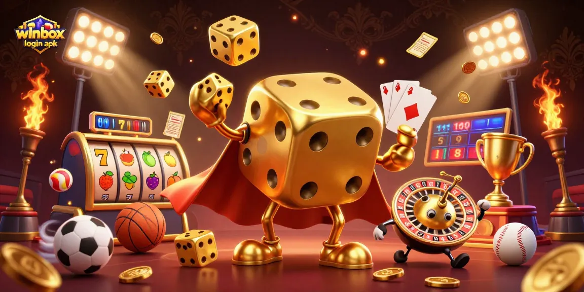 Experience the winbox login apk with vibrant game elements and the excitement of a dynamic casino scene.