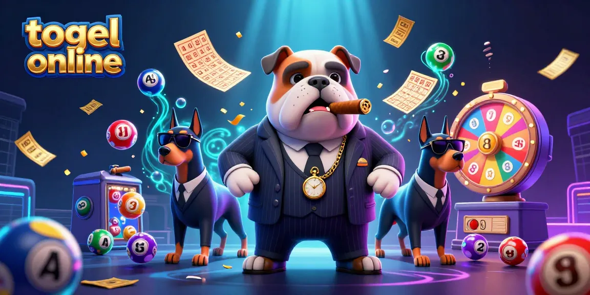 Engage in thrilling togel online with a mafia-themed 3D scene full of action and vibrant gambling elements.