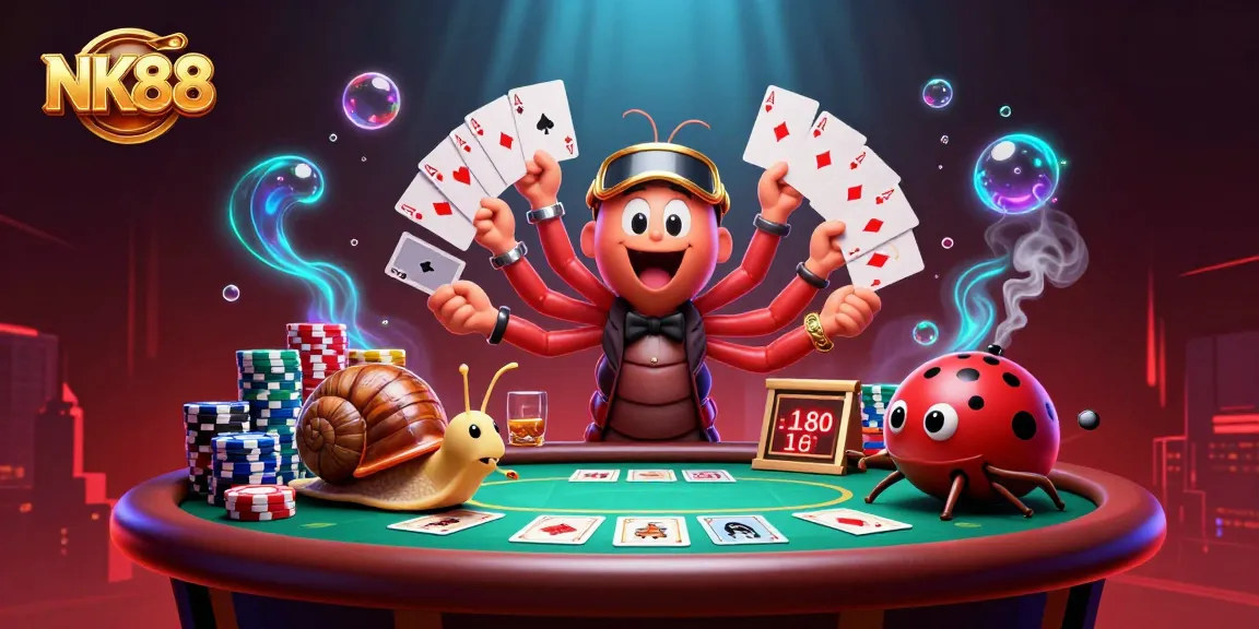 Join the excitement at NK88 as the 3D millipede dealer showcases a staggering poker hand!