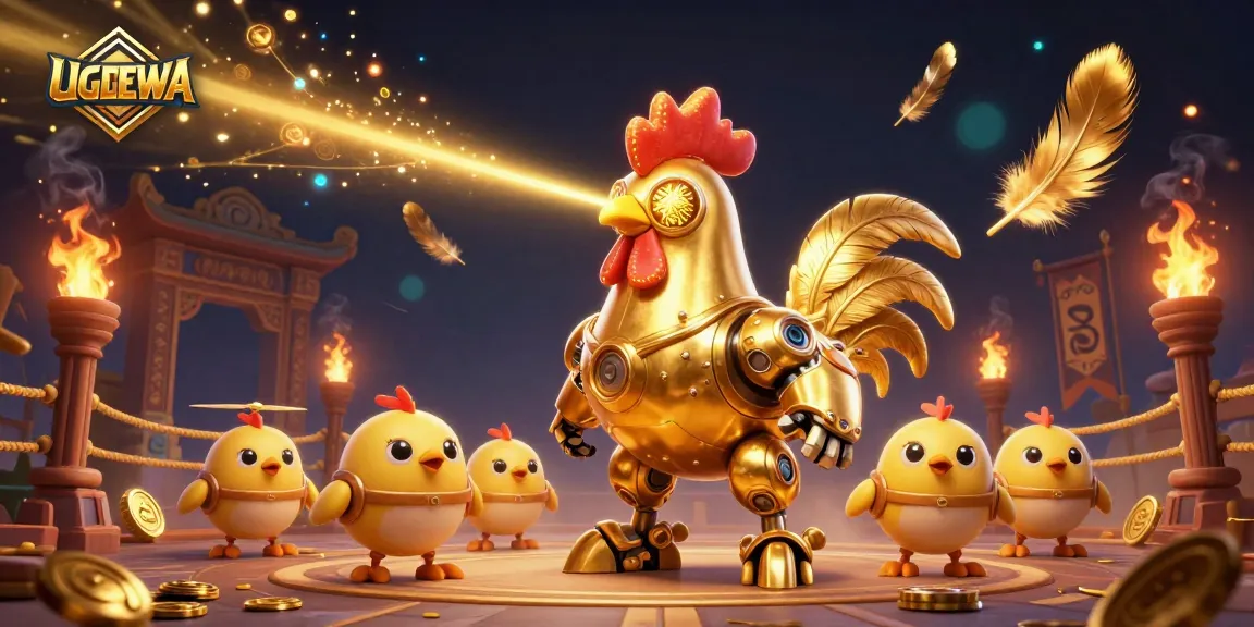 Engage with UGDEWA's exciting golden rooster robot and drones while enjoying immersive casino gaming.
