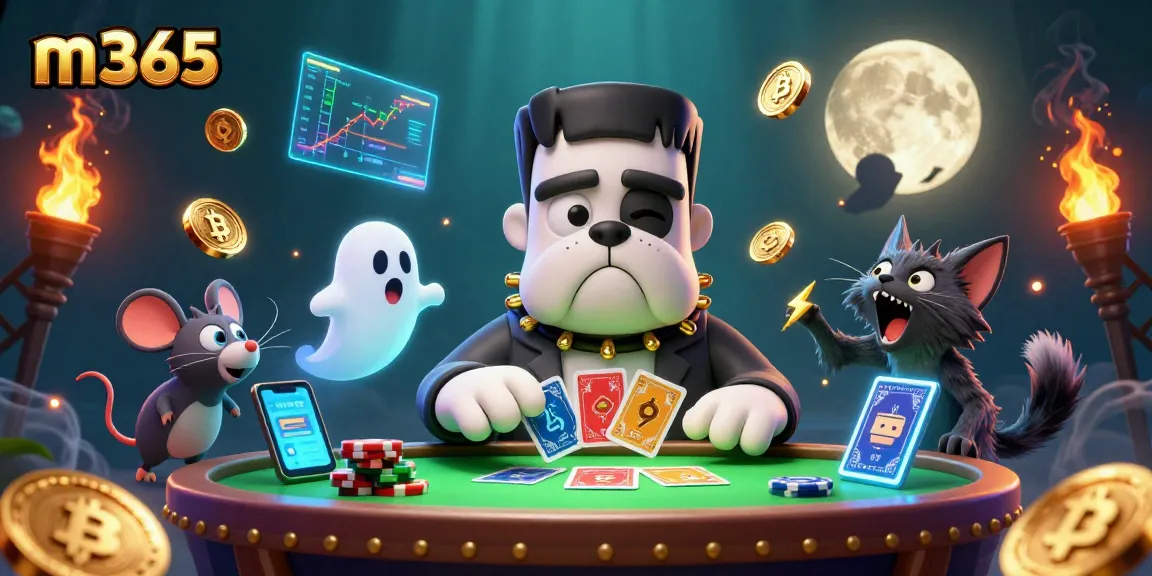 Experience winning moments with m365, featuring a whimsical 3D casino scene full of excitement and energy.