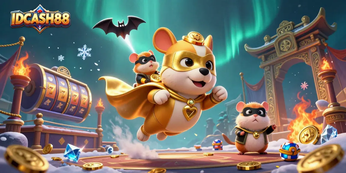 Join IDCASH88 for thrilling online slots gameplay with vibrant characters and dynamic casino elements.