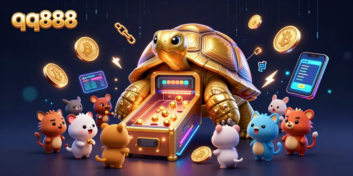 Join the excitement at qq888 with our colossal game tortoise and dazzling crypto elements.