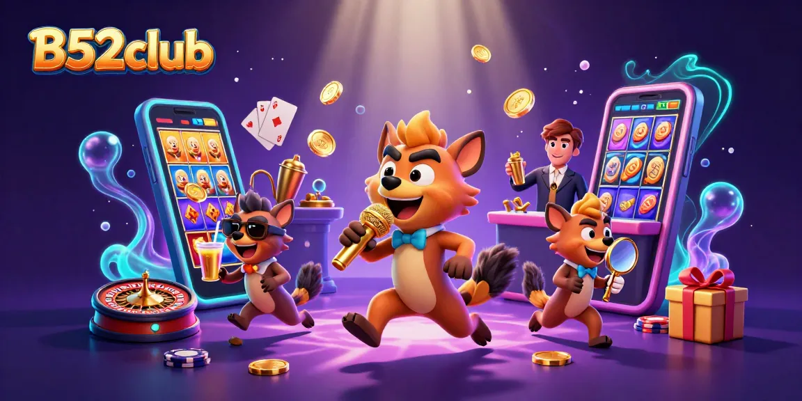 Experience thrilling games at B52club with vibrant slots, dynamic characters, and engaging casino activities.
