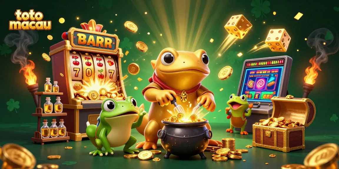 Experience thrilling gameplay with toto macau on a colorful casino-themed scene full of excitement!