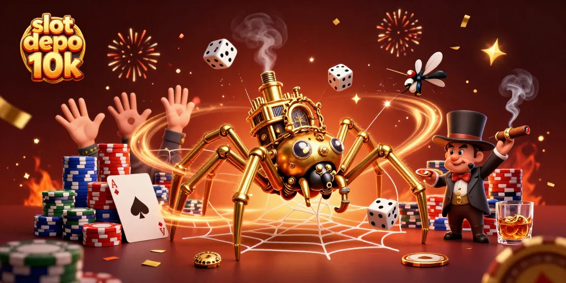 Experience the thrill of slot depo 10k gameplay with exciting golden spider characters.