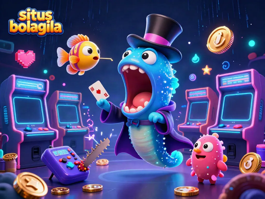 Experience fast login features on situs bolagila with a vibrant, engaging casino-themed scene.