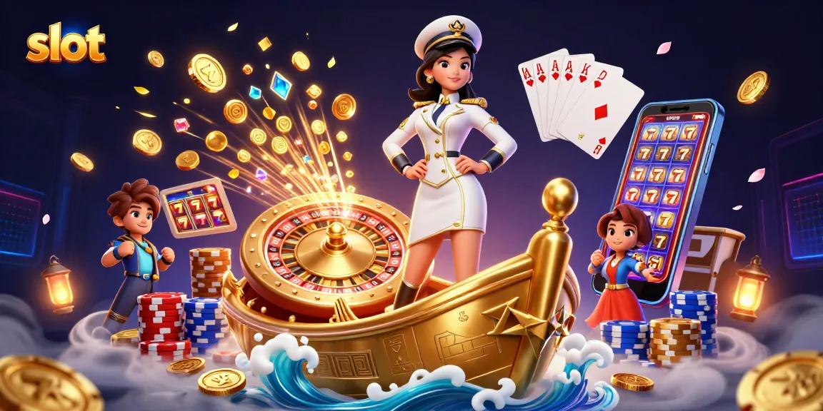 Spin the reels in a vibrant slot scene featuring an Asian woman and cascading coins.