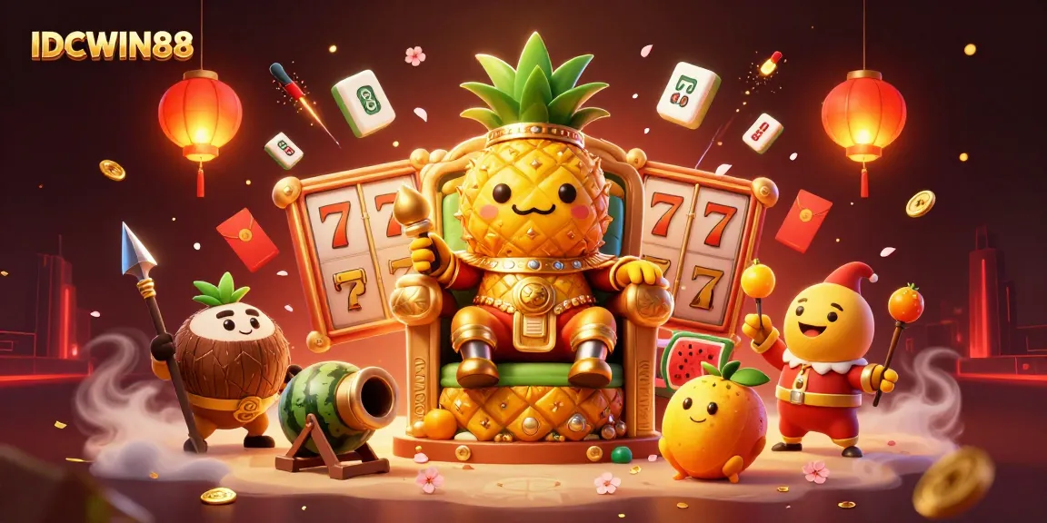Experience thrilling wins at IDCWIN88, where the golden pineapple king reigns supreme over exciting slot adventures.