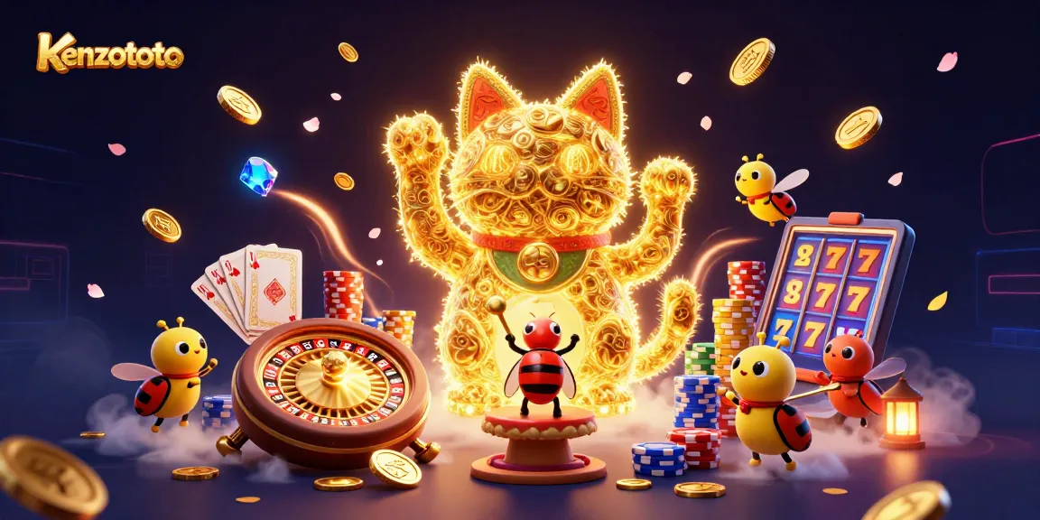 Kenzototo menghadirkan pengalaman bermain game slot gacor dengan simbol kasino yang memikat dan keberuntungan.