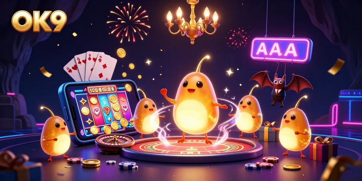 Discover the vibrant OK9 casino scene featuring glowworms and exciting games.