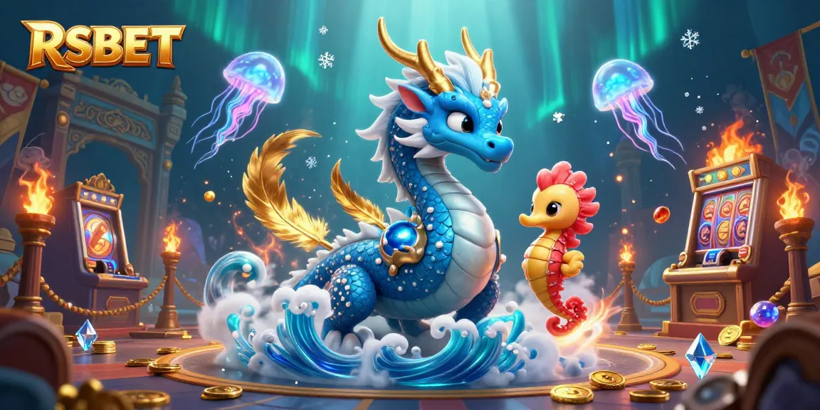 Experience the excitement of RSBET with a vibrant underwater casino scene featuring a water dragon and seahorse knight.