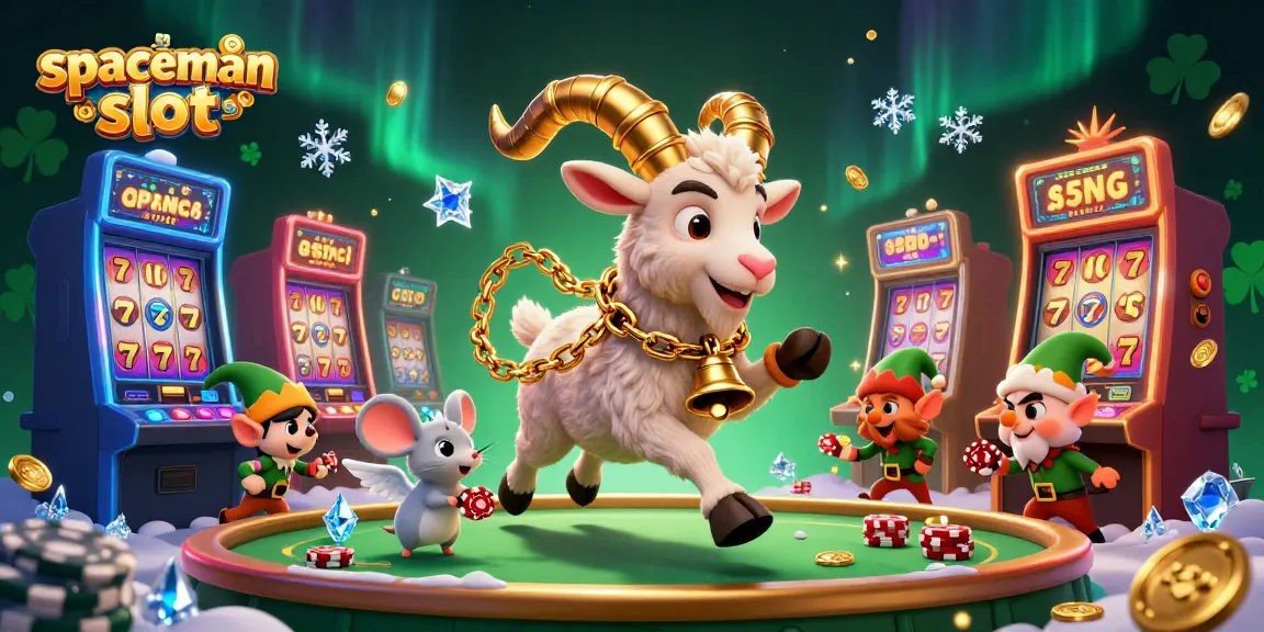 Experience thrilling gameplay with spaceman slot amidst dynamic 3D casino elements and a festive atmosphere.