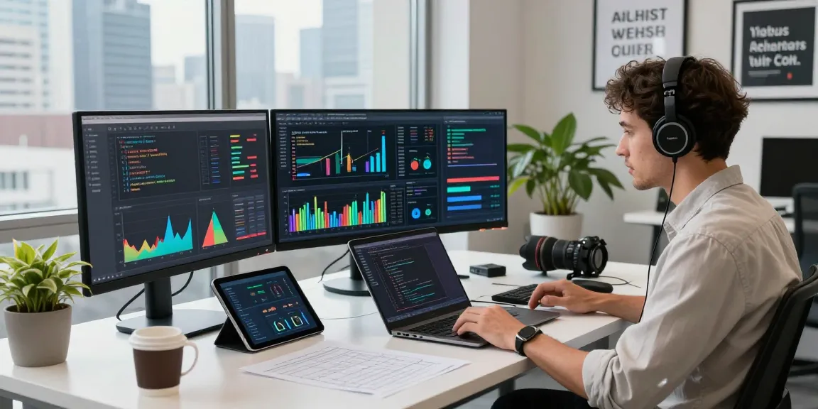Lingkungan kerja analisis data dengan tampilan perangkat lunak modern saat predict play digunakan untuk menganalisis dataset.