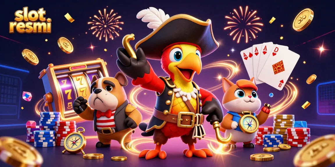 Mainkan slot resmi dengan karakter bajak laut, anjing, dan kucing di dunia kasino.