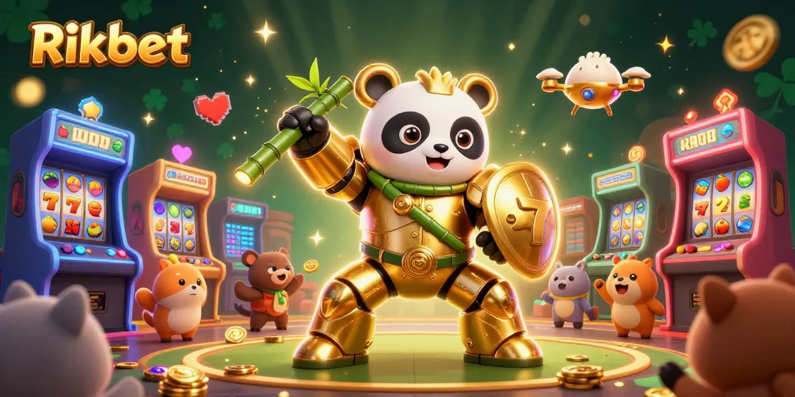 Experience thrilling Rikbet action in a vibrant casino scene with engaging slot game elements.