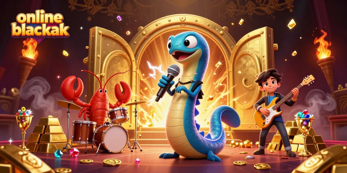 Experience online blackjack excitement with a vibrant underwater casino stage and characters