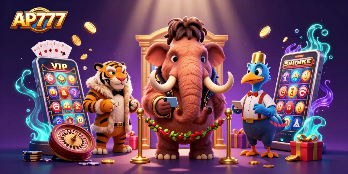 Engage with AP777's thrilling casino experience featuring vibrant 3D characters and slot games.