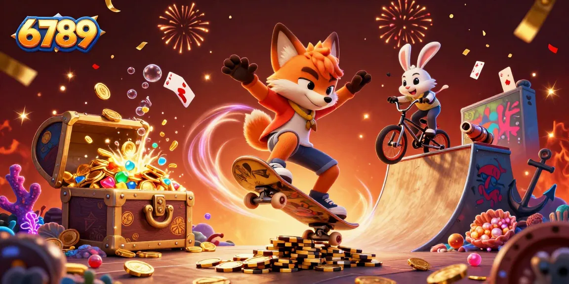 Join the thrilling action in 6789's vibrant casino scene with dynamic characters and exciting game elements!