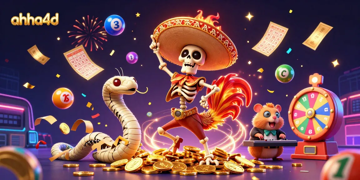 Celebrate luck with ahha4d's dynamic lottery scene showcasing vibrant characters and engaging elements.