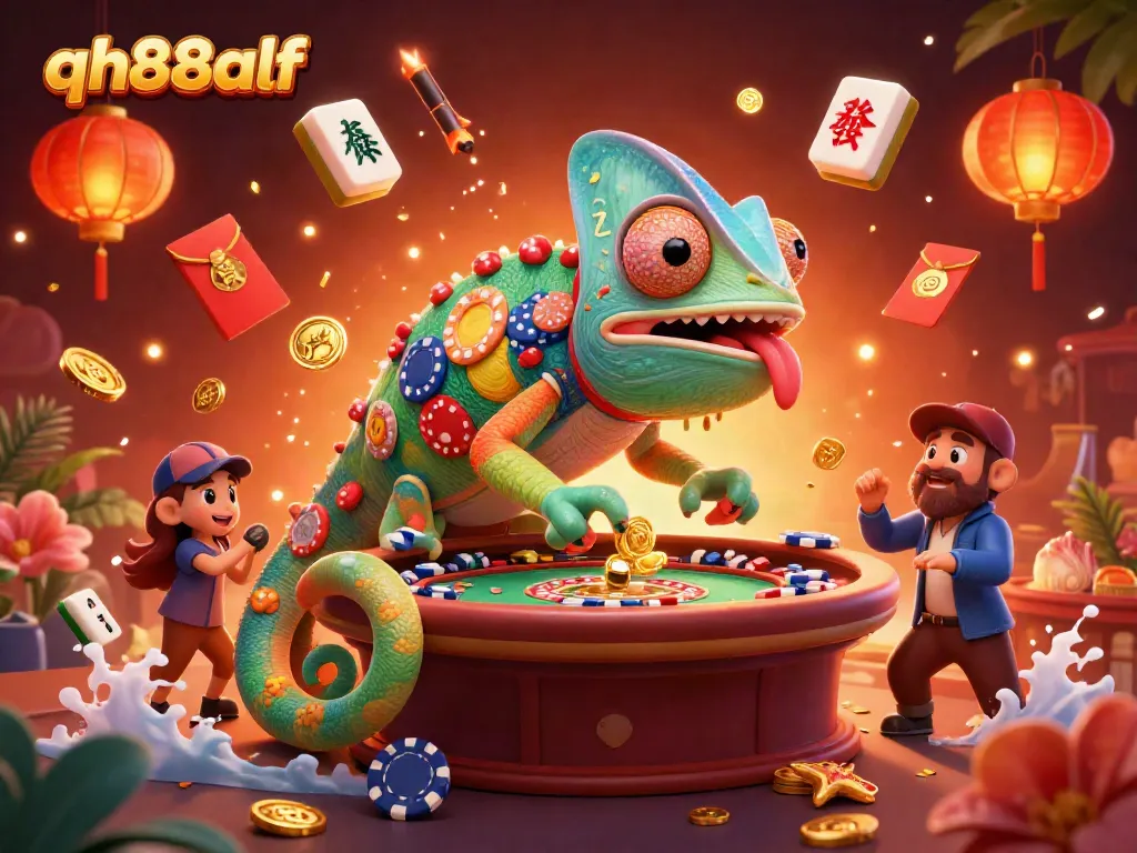 Experience thrilling gameplay at qh88alf with a vibrant chameleon casino owner and dynamic elements.