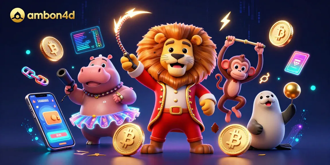 Experience ambon4d with vibrant 3D characters and rich casino elements in an energetic illustration.