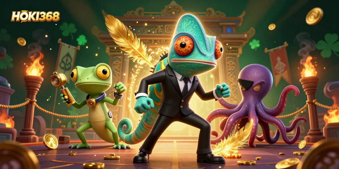 Join HOKI368's thrilling gambling adventure with chameleon agents and golden treasures!