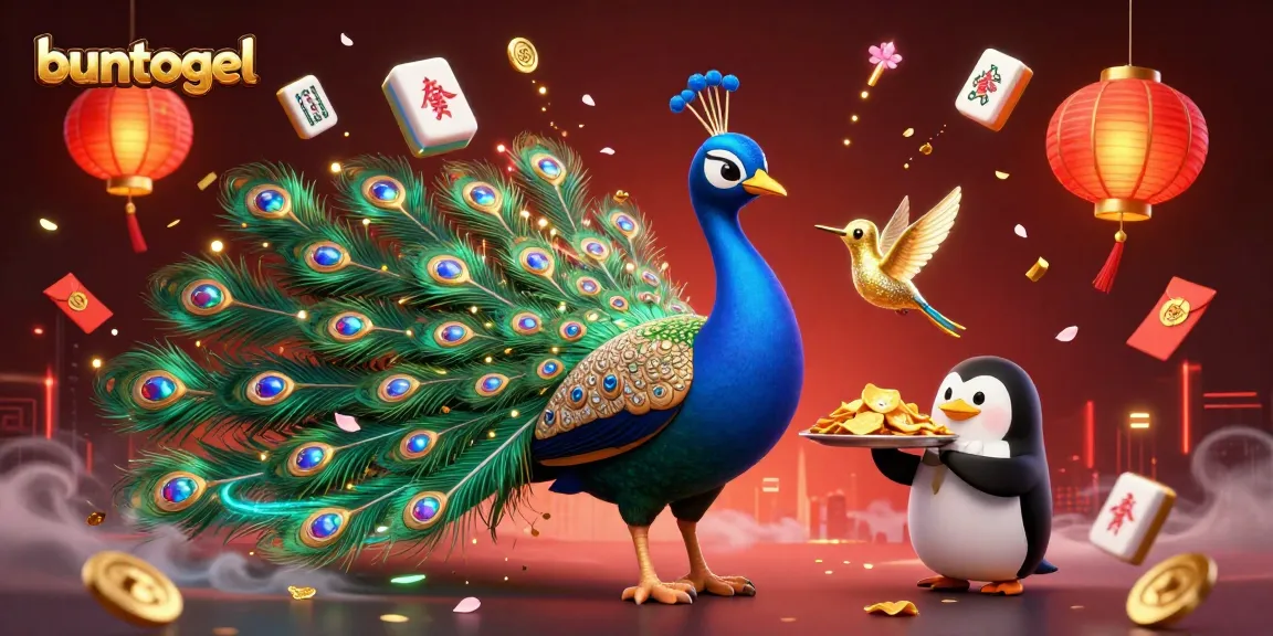 Buntogel promotes thrilling gaming experiences with vibrant characters and festive elements, showcasing the excitement of casino games.